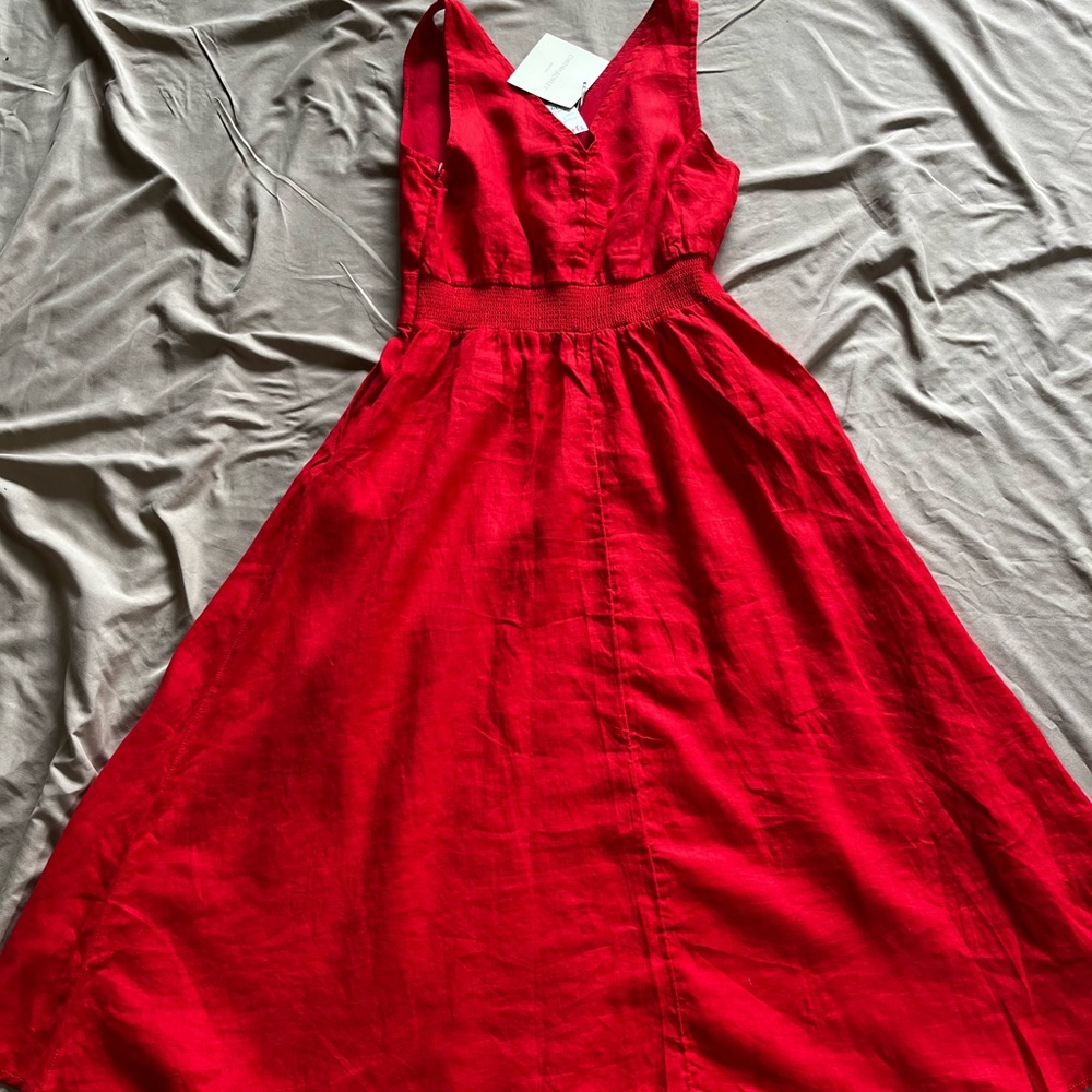 Cynthia Rowley Vibrant Red Midi Dress - Picture 2 of 5
